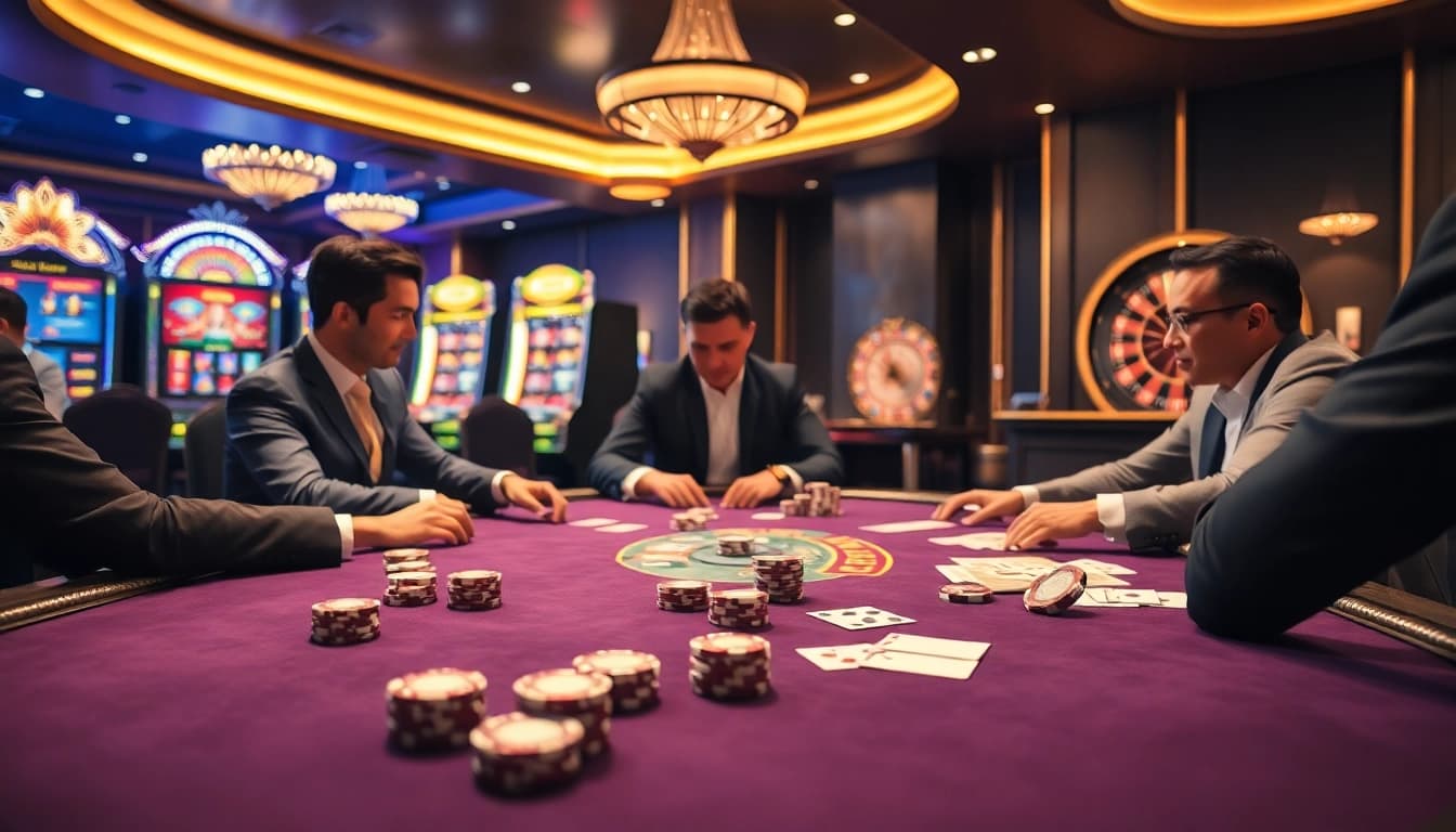 Vivez l'excitation de gagner au meilleure casino en ligne avec une action de poker et de roulette vibrante.