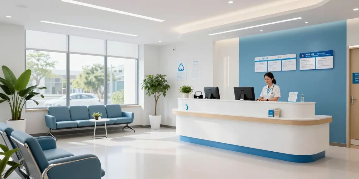"Hair transplant Turkey consultation at a modern health clinic with medical professionals ensuring patient comfort and care."