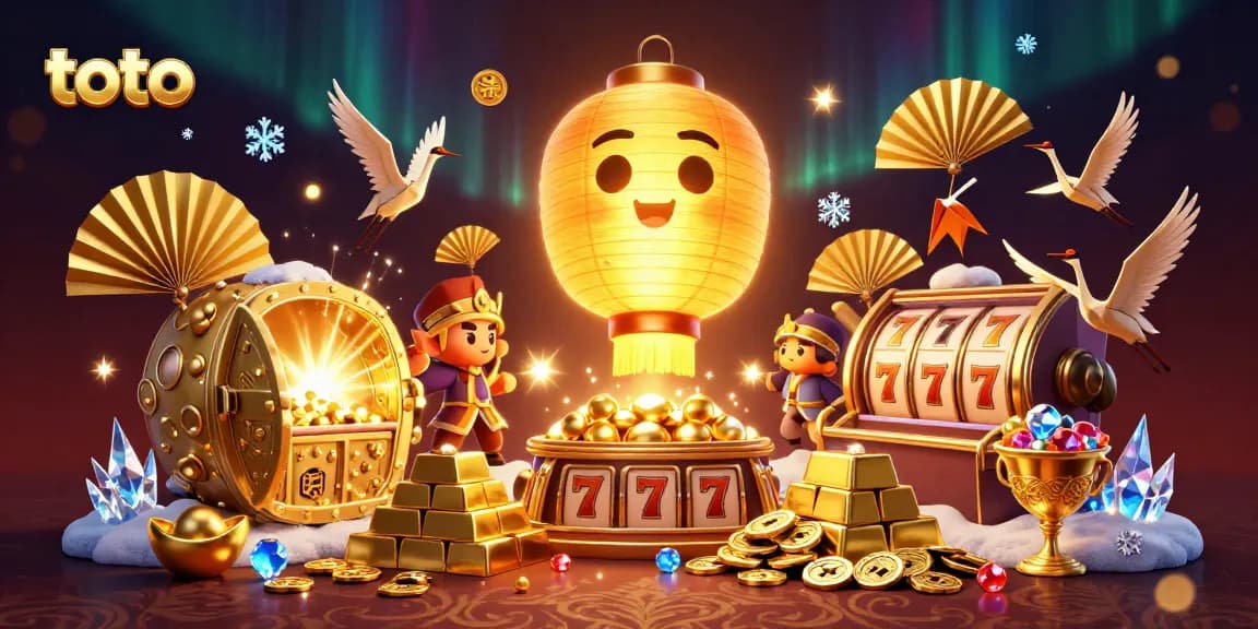 Experience the thrill of toto casino games with engaging slot reels and vibrant characters.