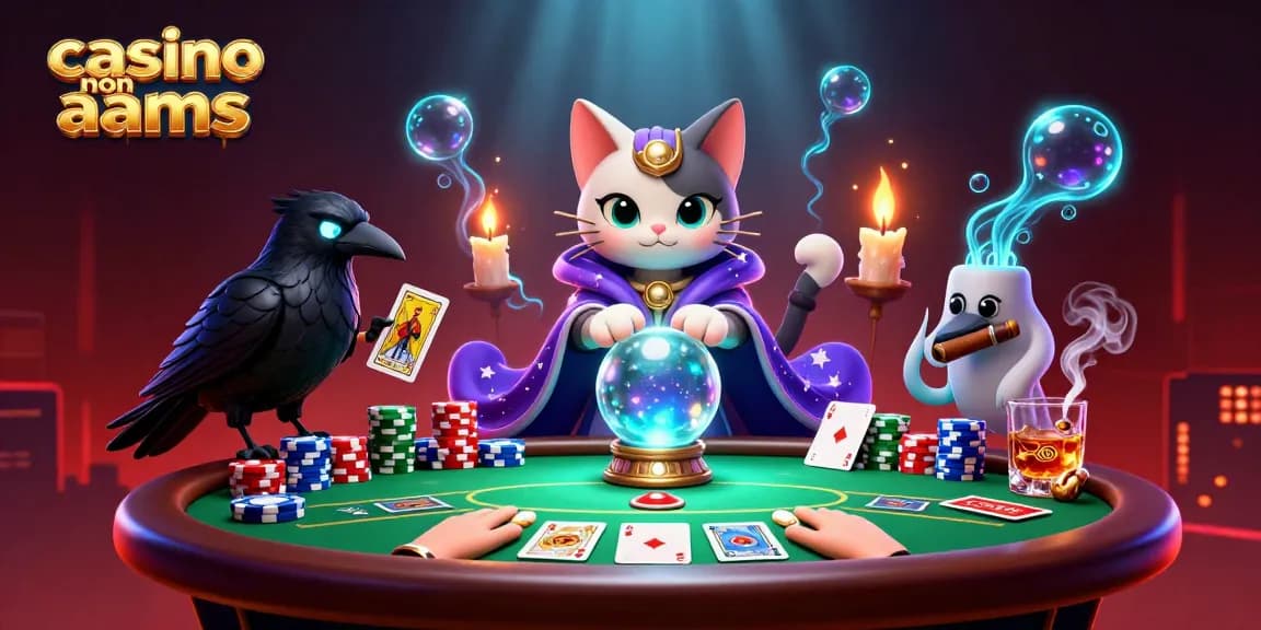 Giocare ai tavoli dei casino non AAMS con la fortuna di un gatto mistico e un corvo tarologo.