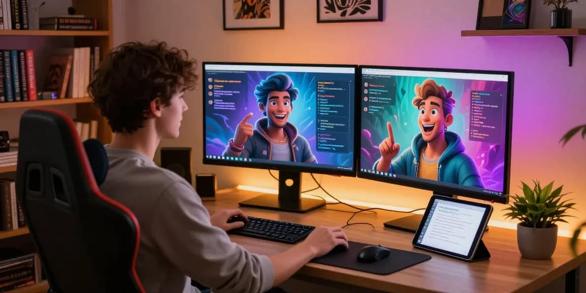 Engaging session with Tavern AI, showcasing immersive chat interactions on modern workstation with vibrant AI character displays.