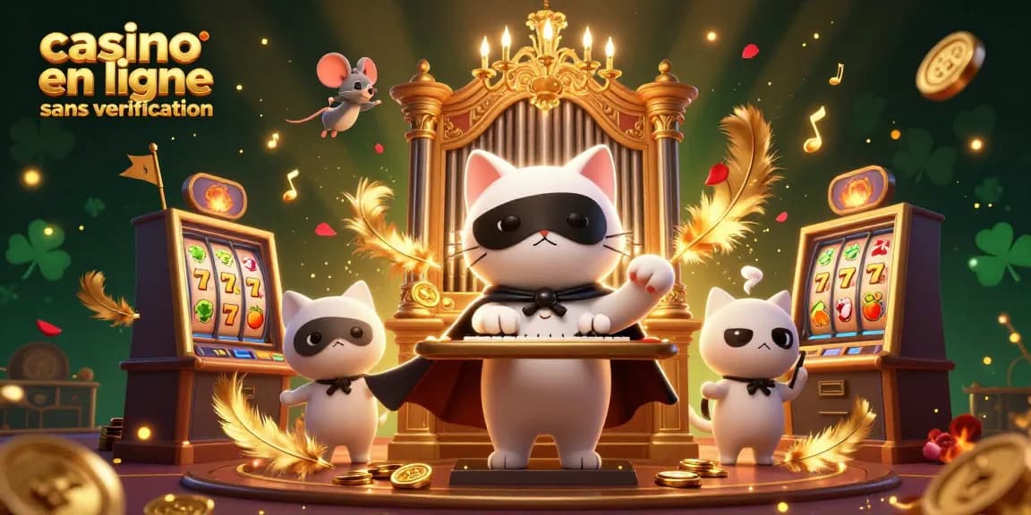 Plongez dans l'univers des jeux avec casino en ligne sans vérification, à travers un chat masqué au pipeau.