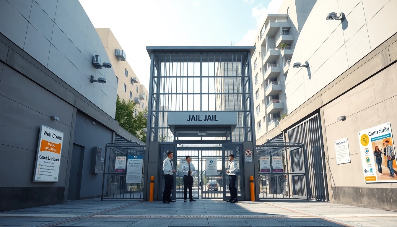 Explore OC Jail's modern facilities and community engagement in a vibrant urban setting.