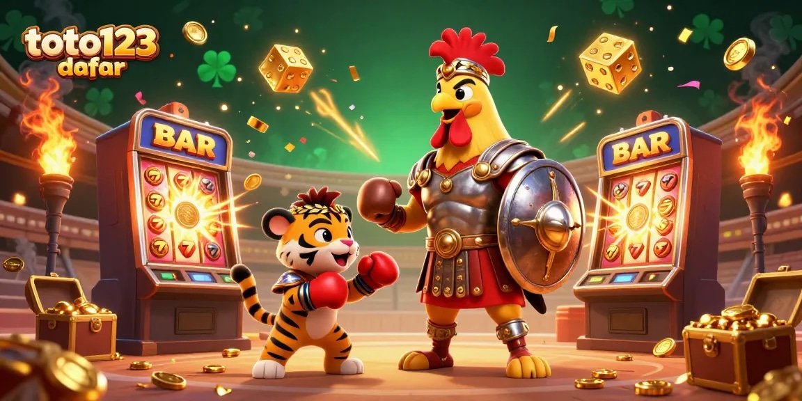 Toto123 daftar offers an exciting lottery experience with detailed illustrations of jackpots and casino games.