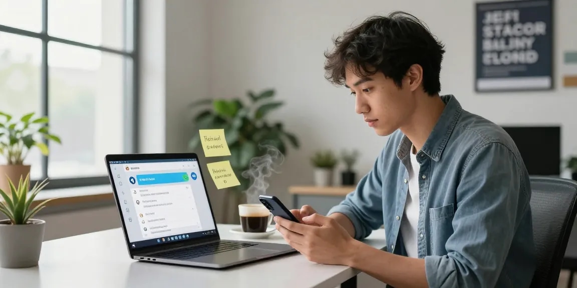 Exploring 纸飞机中文版 features on a smartphone in a modern workspace.
