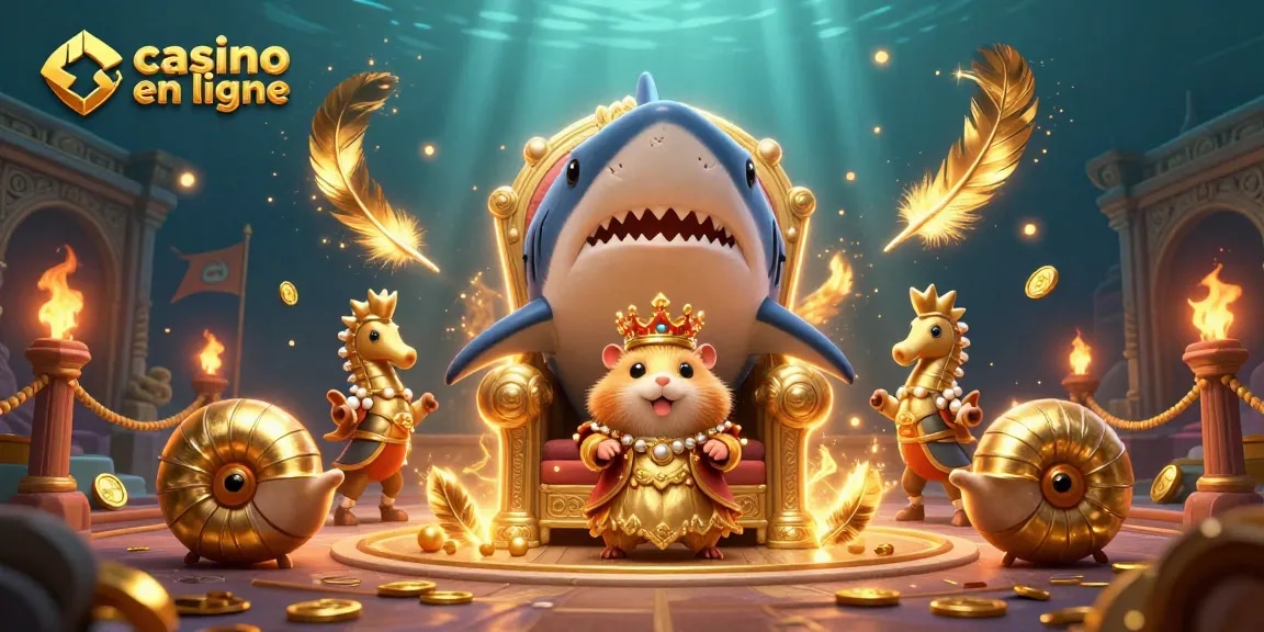 Profitez d'une expérience captivante au casino en ligne avec le roi hamster et ses gardes marins.