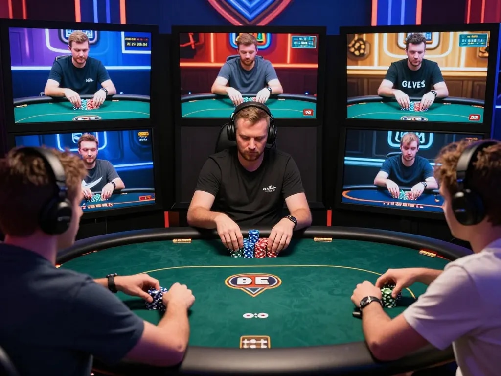 Permainan poker online yang menarik menampilkan praktik taruhan strategis pemain dan chip poker