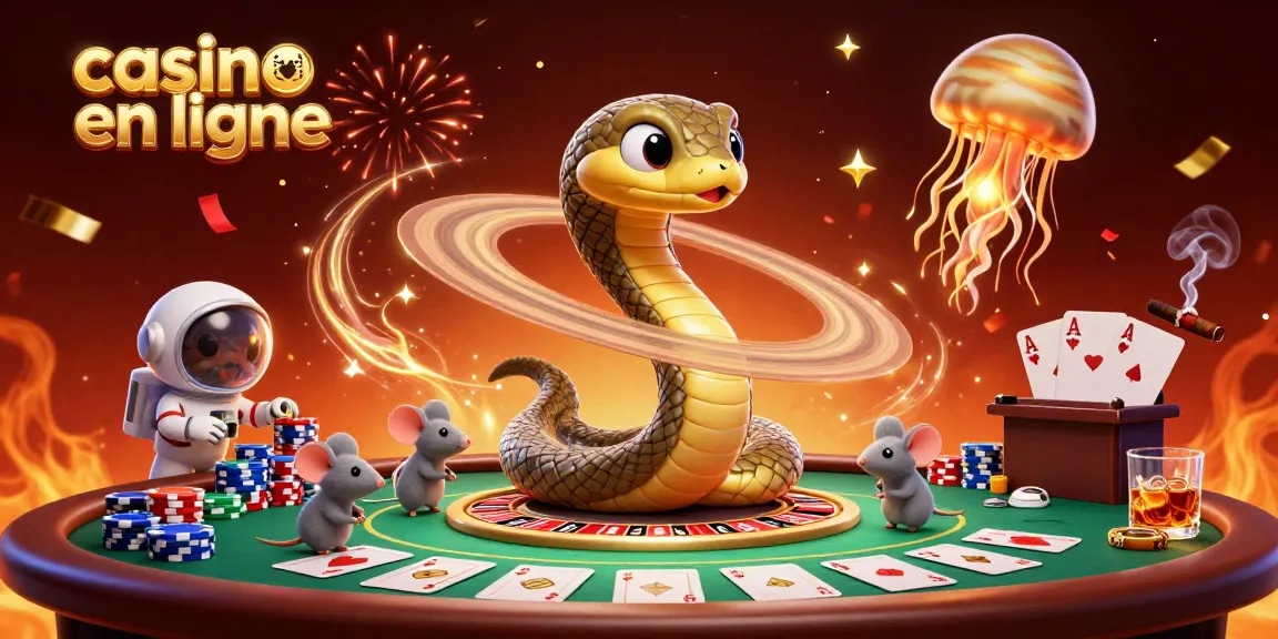 Jouez à des jeux captivants sur un casino en ligne, avec une ambiance pétillante et des éléments de jeu autour.