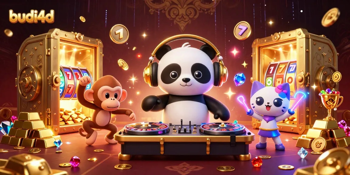 Budi4d offers immersive slot gaming experience with vibrant characters and rich casino elements