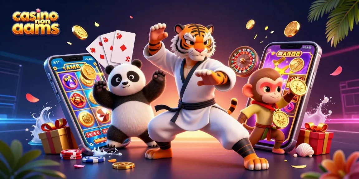 Attività nei migliori casino non AAMS, con tigre kung fu e panda, tra slot e giochi da tavolo.