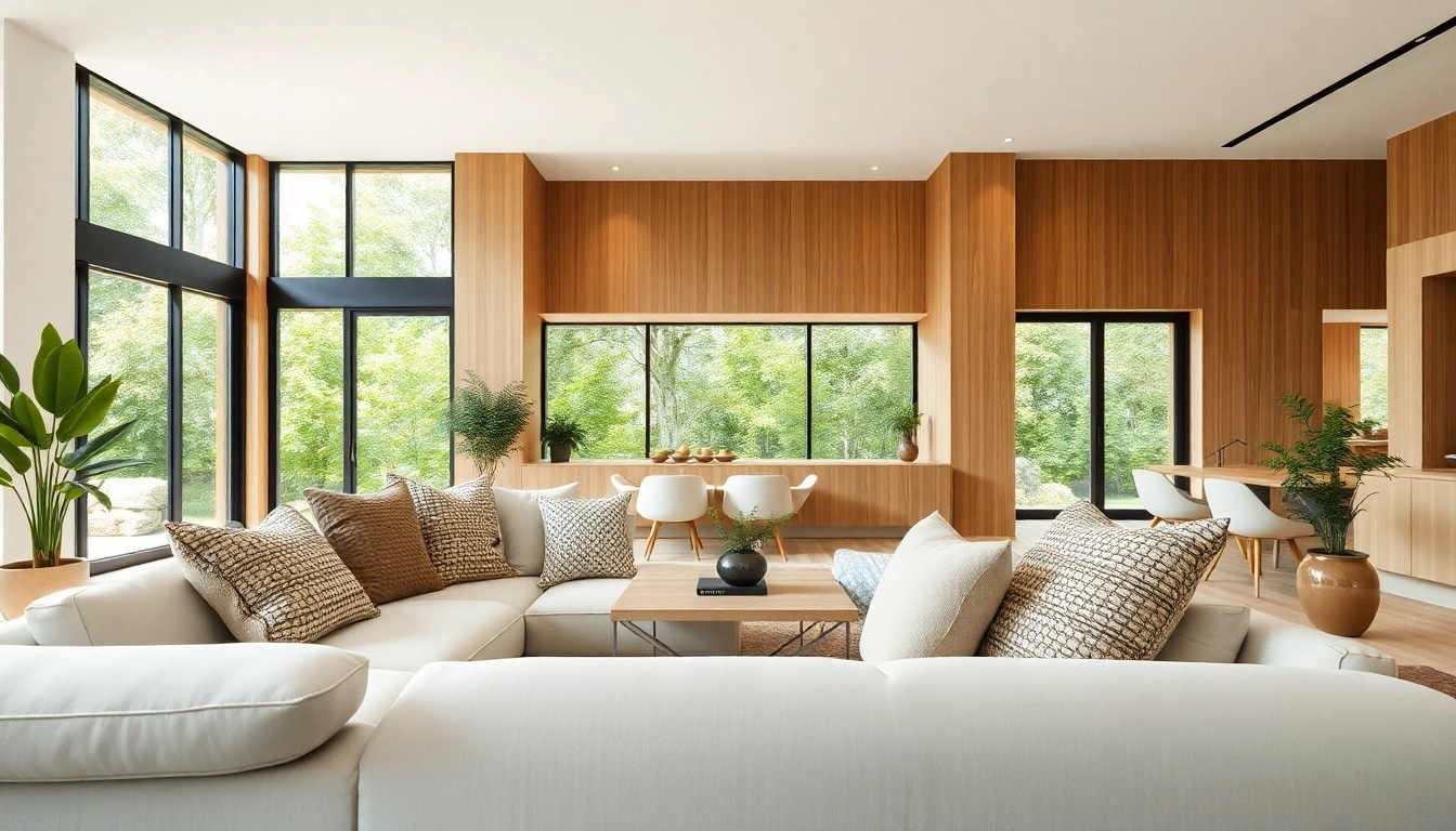 Experience Seamless Living in a serene, modern living room with natural light and inviting textures.