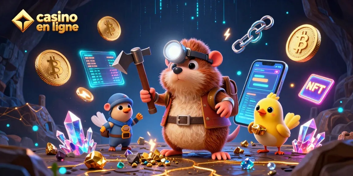 Jouez au casino en ligne avec un mole chasseur de trésor dans une scène animée riche.