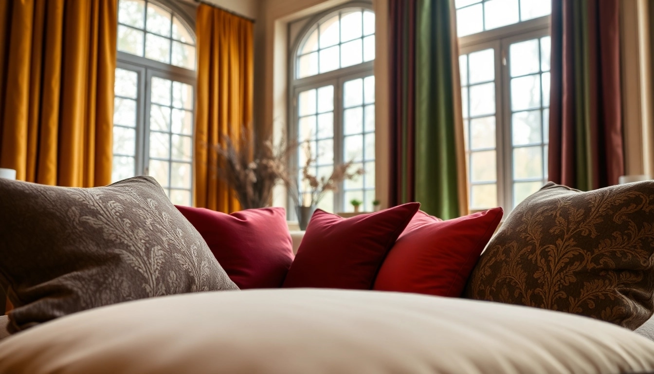 Luxe & structuurstoffen benadrukken in een elegant ingericht interieur met rijke texturen.