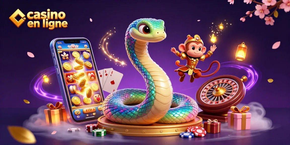 Découvrez l'expérience captivante d'un casino en ligne avec des éléments de jeux et des personnages colorés.