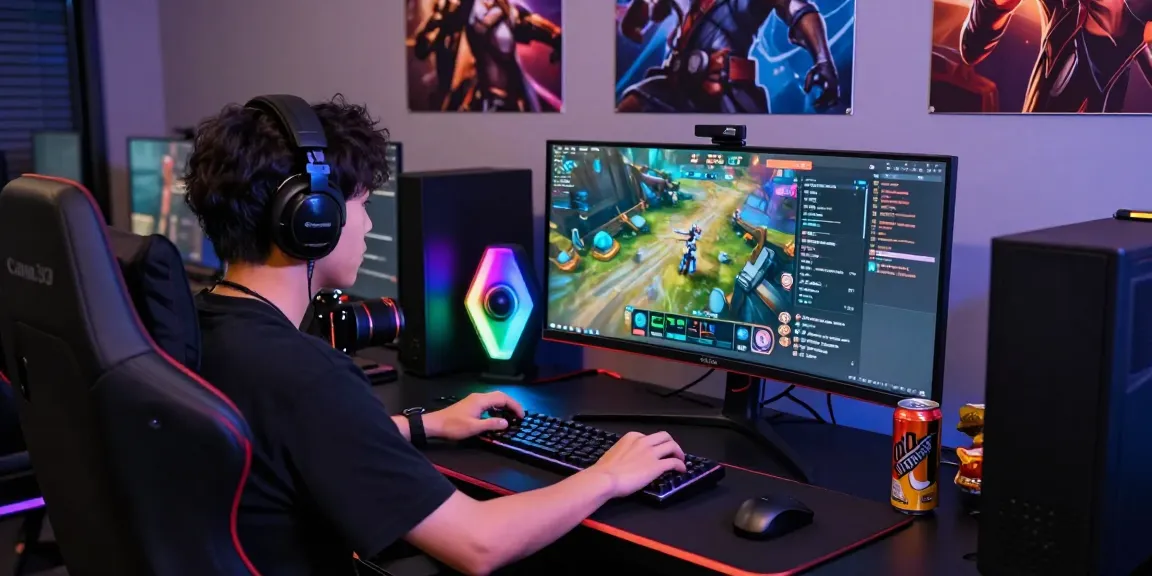 Garuda303 login interface displayed on a vibrant gaming monitor during an intense gaming session.