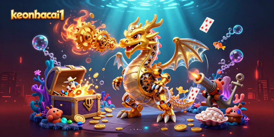Engage in thrilling gameplay with keonhacai1's colorful cash rewards and festive casino atmosphere.