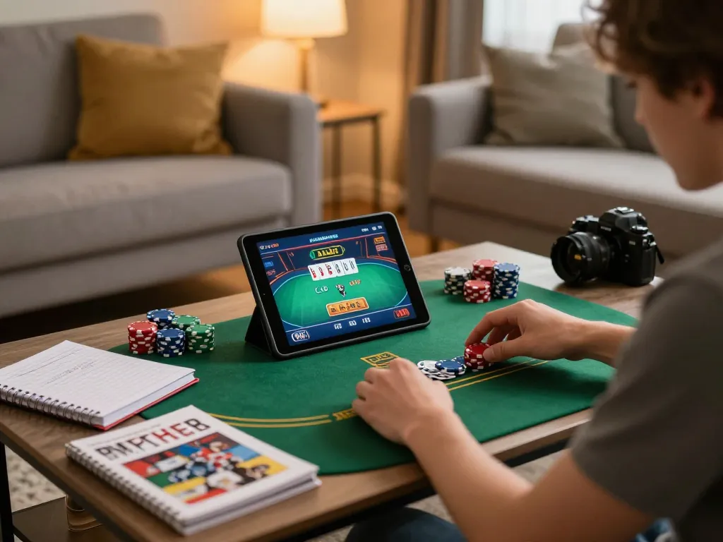 Enjoying strategic gameplay at home with rokok88 login for thrilling poker action.