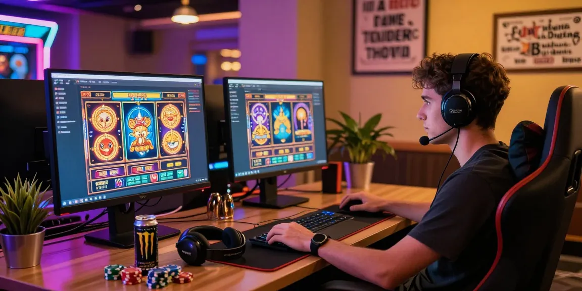 Exciting slot depo 1000 gaming scene showcasing multiple animated games and vibrant atmosphere in a modern online casino.