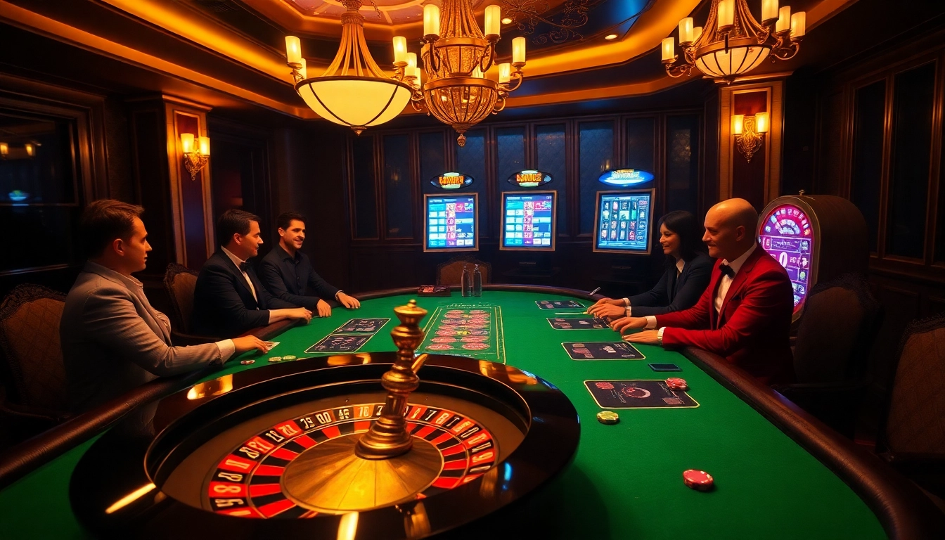 Players enjoying a high-stakes card game at a luxury casino table inspired by https://hello88k.blog.