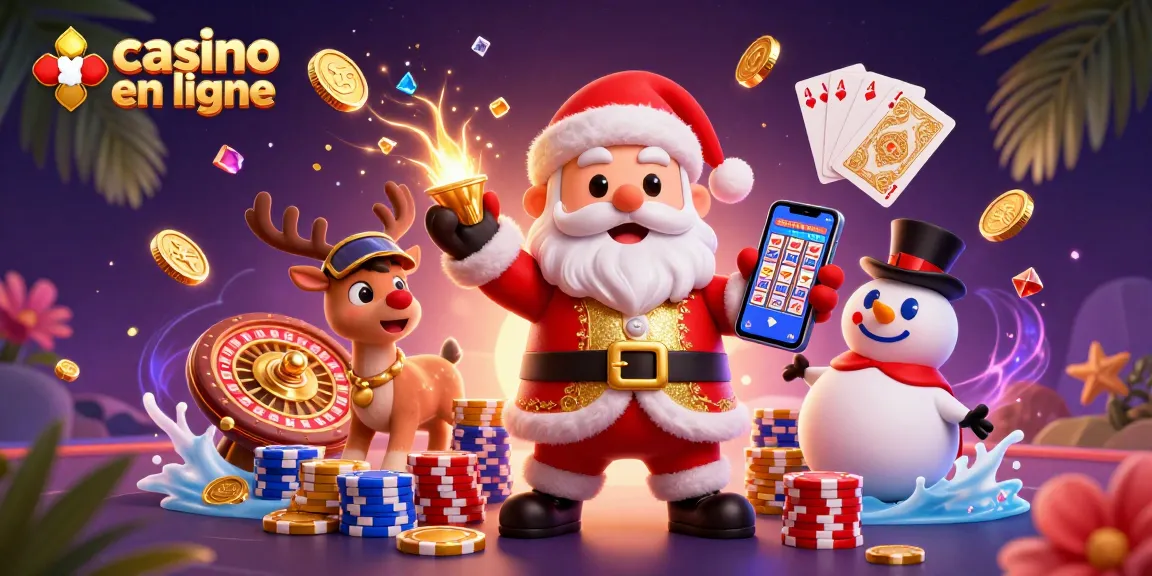 Profitez de jeux captivants dans un casino en ligne avec notre Santa et ses amis.