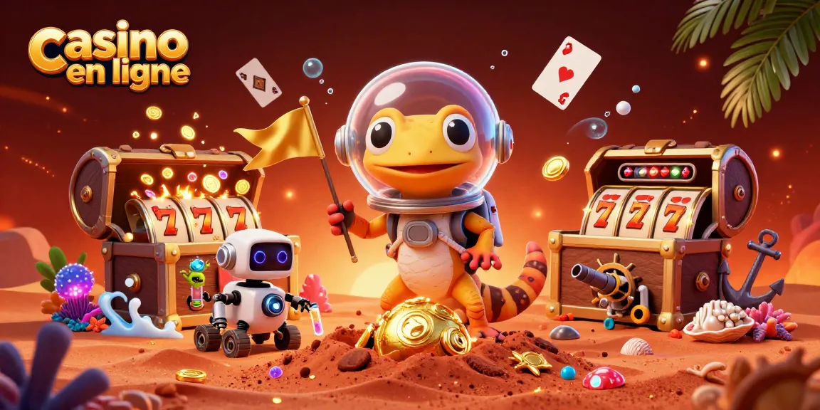 Découvrez un casino en ligne avec un gecko martien et des éléments de jeu palpitants.