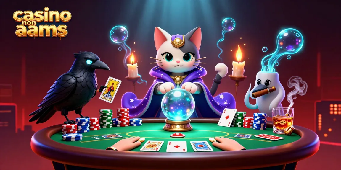 Giocare ai tavoli dei casino non AAMS con la fortuna di un gatto mistico e un corvo tarologo.