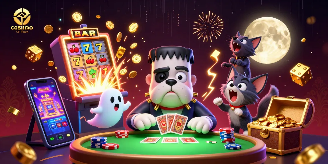 Jouer au casino en ligne avec des personnages amusants, incluant un bulldog monstrueux et un chaton loup.