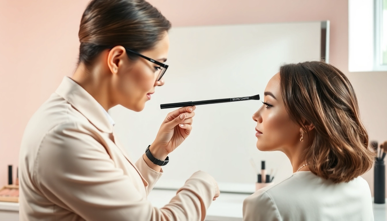 Enhance your look using the skone cosmetics brow wand for perfect eyebrows.