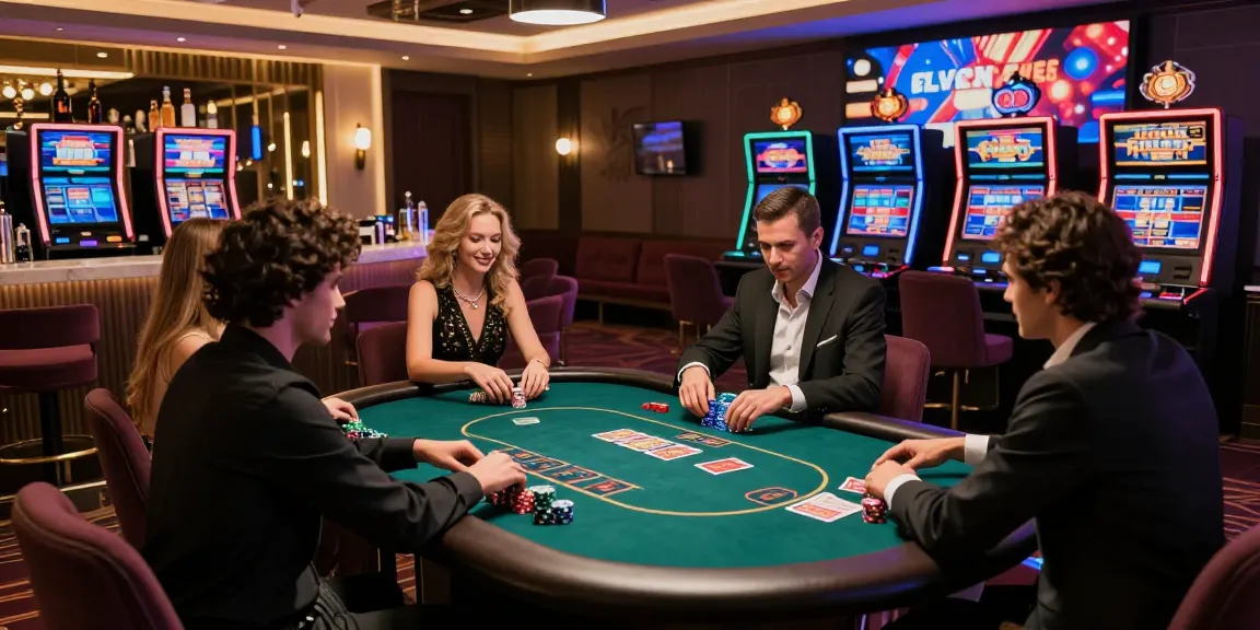 Permainan poker di kasino mewah dengan pemain beragam dan suasana yang menarik, luxury12 menjadi tema utama.