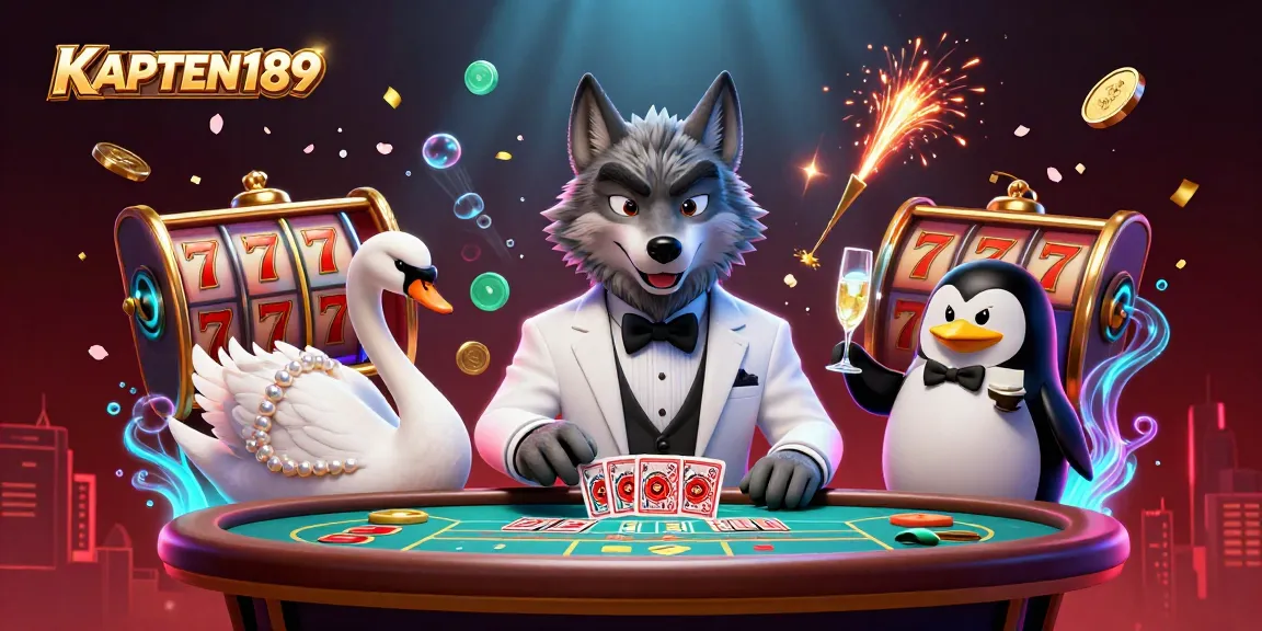 KAPTEN189 menghibur pemain dengan slot bergulir penuh keberuntungan di tengah suasana kasino mengesankan.