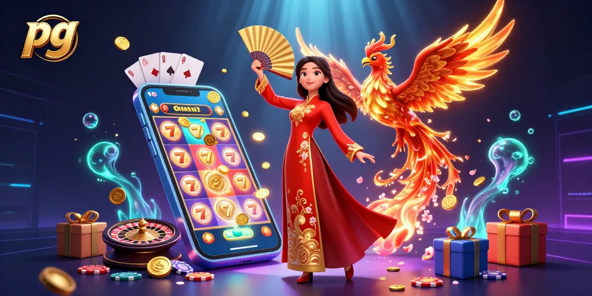 Play exciting pg slot games with vibrant graphics and thrilling action in this dynamic scene.