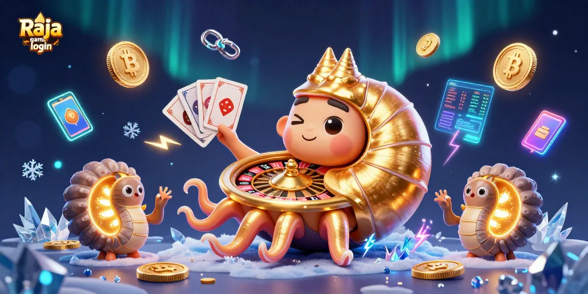 Engage with Raja game login through a vibrant 3D casino scene filled with dynamic gaming elements.