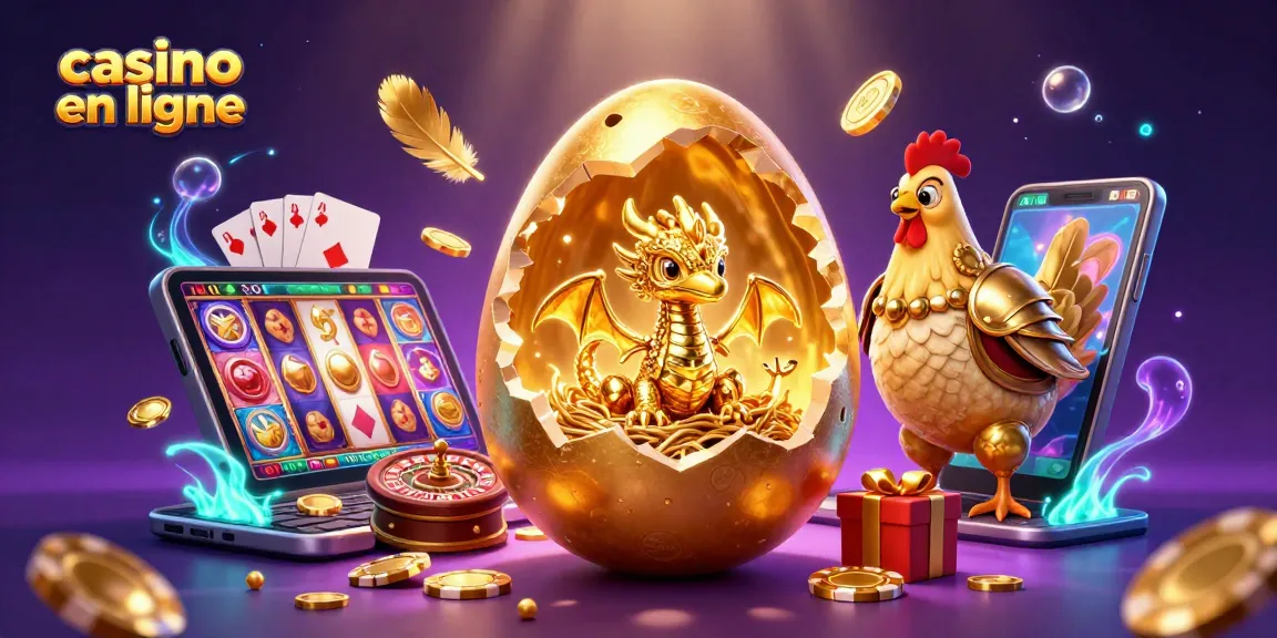 Découvrez des jeux de casino en ligne avec des éléments captivants sur cette image colorée.