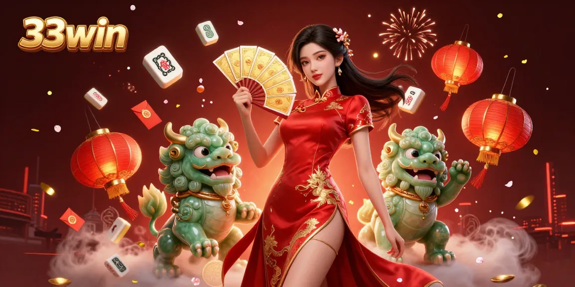 Experience winning thrills at 33win with elegant characters and vibrant casino elements in a captivating scene.