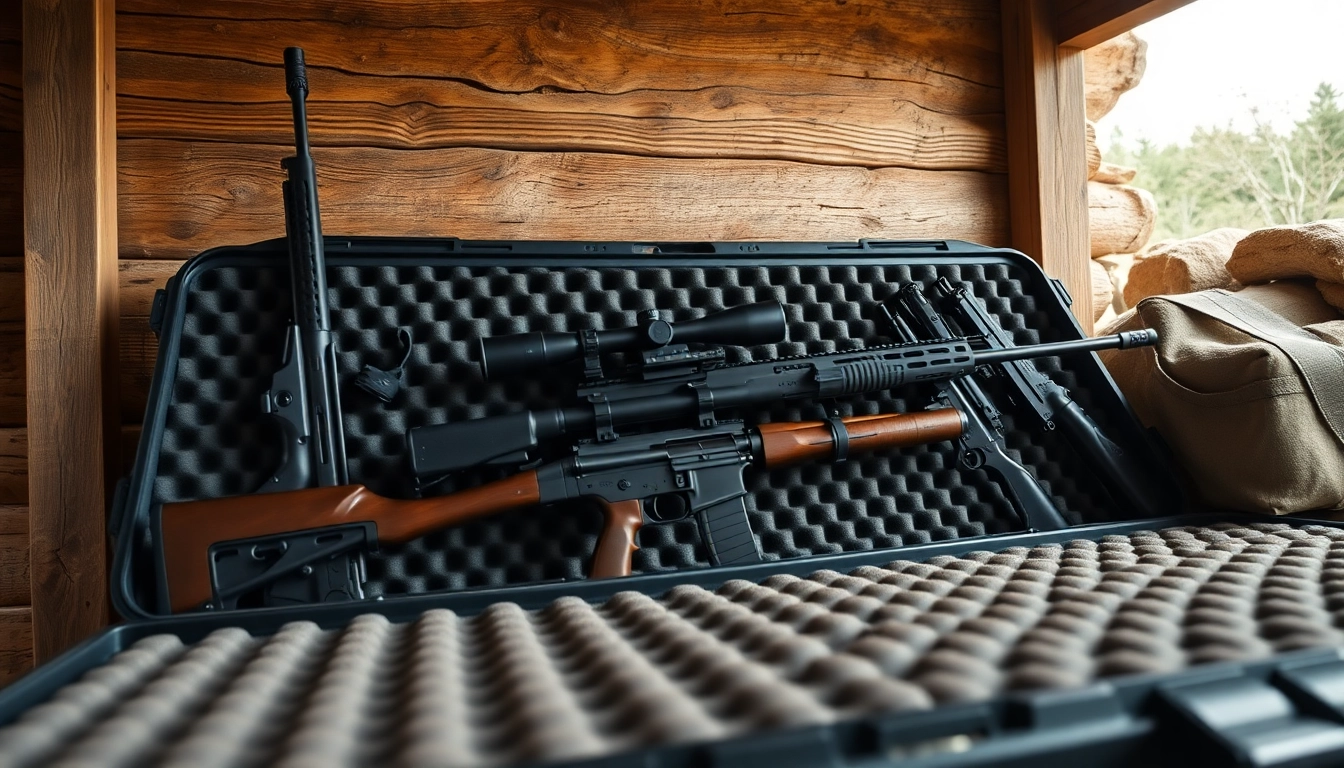 Foam for rifle case providing optimal protection and organization for firearms.