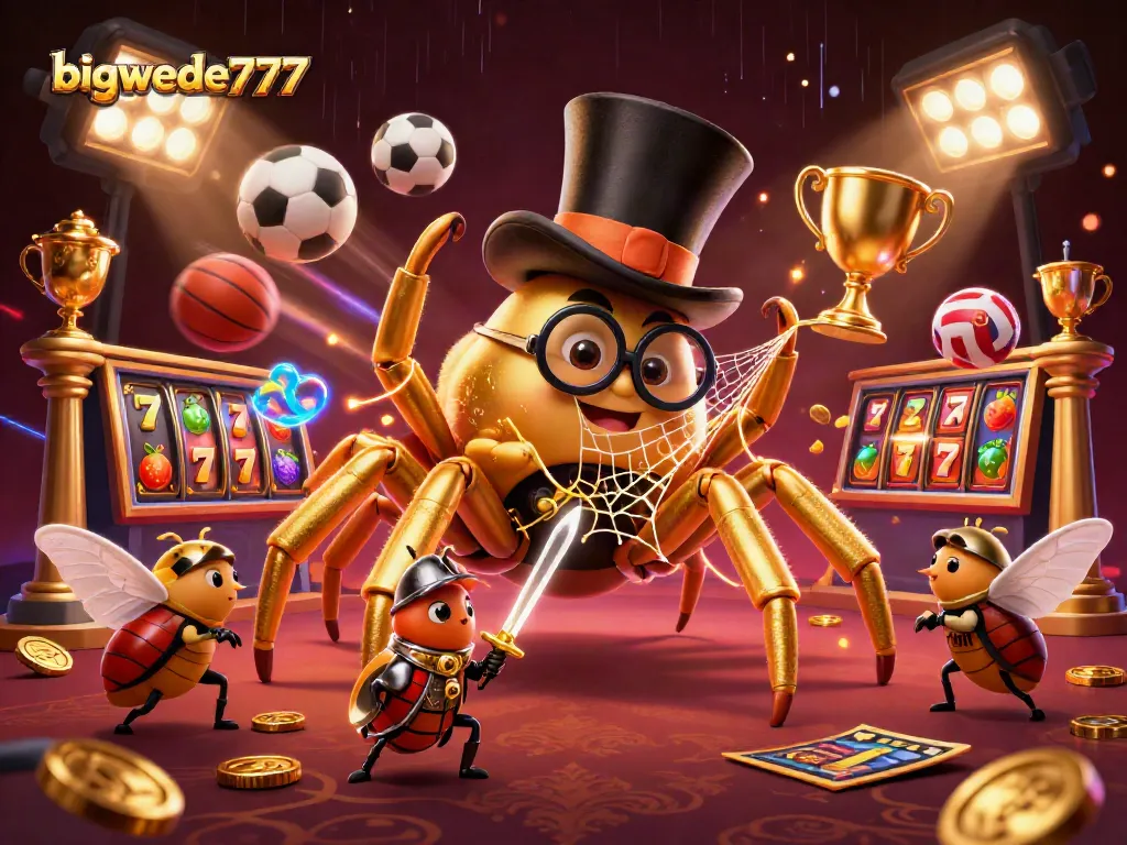 Experience bigwede777 with thrilling slot action featuring fantastical characters in a vibrant casino scene.