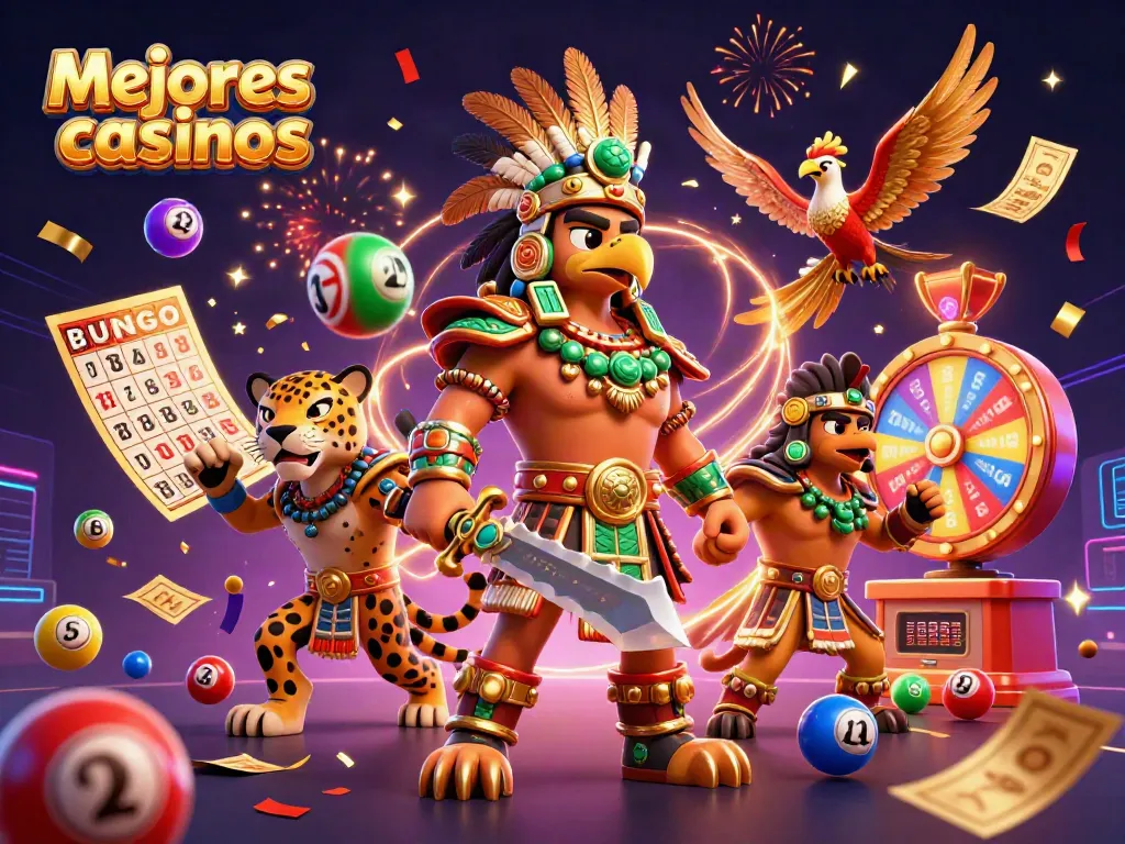 Rinde homenaje a los mejores casinos con personajes aztecas, juegos y diversión.