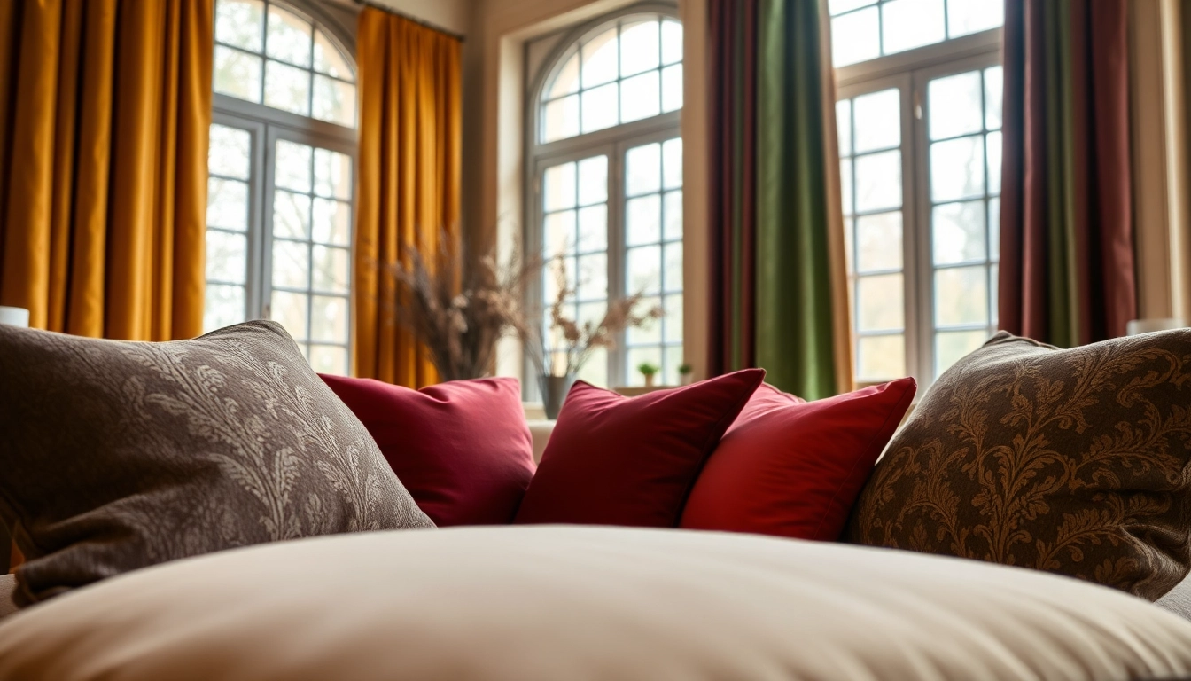 Luxe & structuurstoffen benadrukken in een elegant ingericht interieur met rijke texturen.