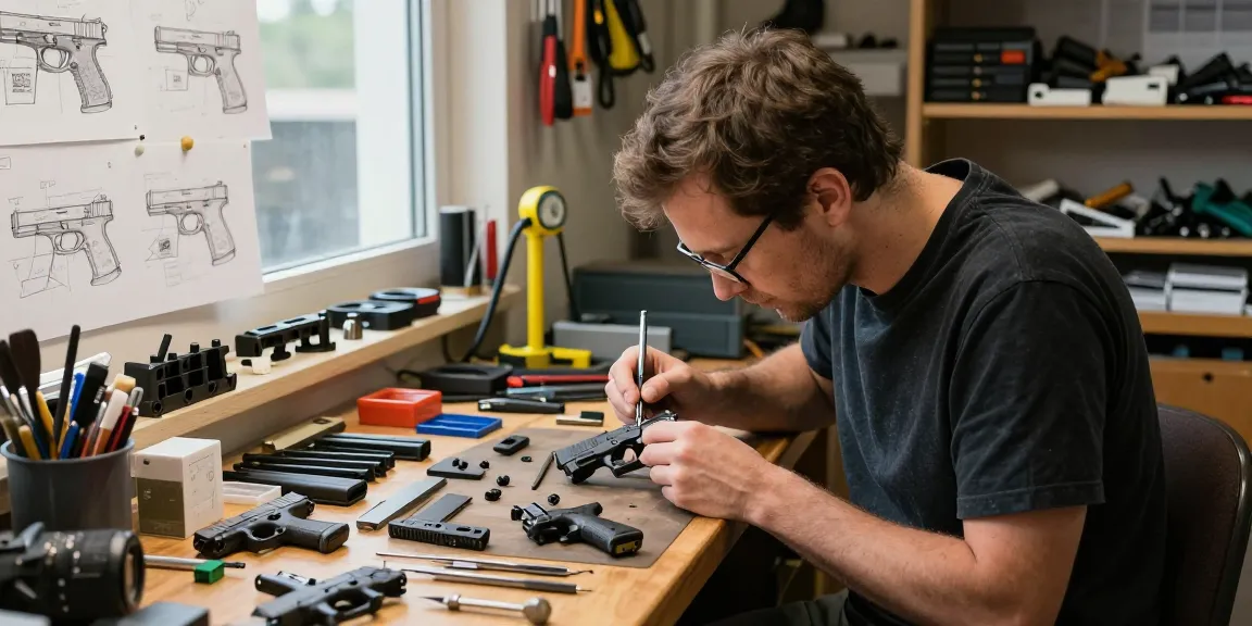 Experience precision Glock customization at https://precisionglockslides.com with expert gunsmith crafting high-quality Glock slides in a professional workshop.