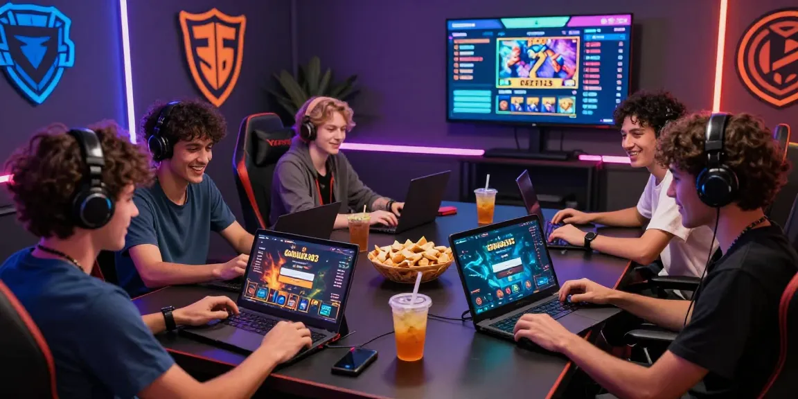 Players engaged and logging into Garuda303 for online slot games in a vibrant gaming environment.