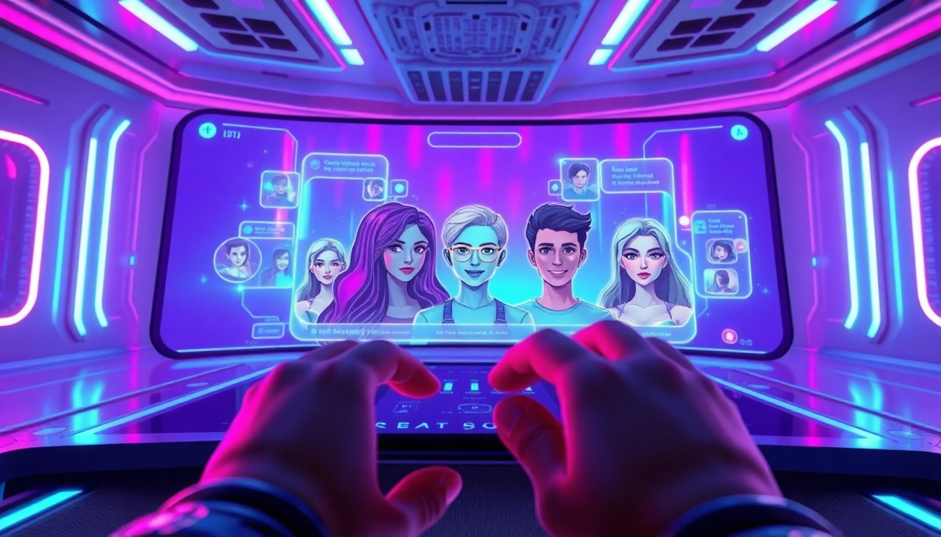 Engage with the best nsfw ai chatbots in a vibrant, futuristic digital space.