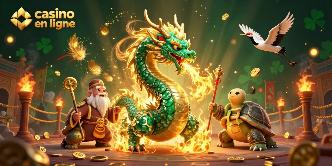 Jouez sur un casino en ligne avec un dragon jade, une tortue sage et des grues chanceuses
