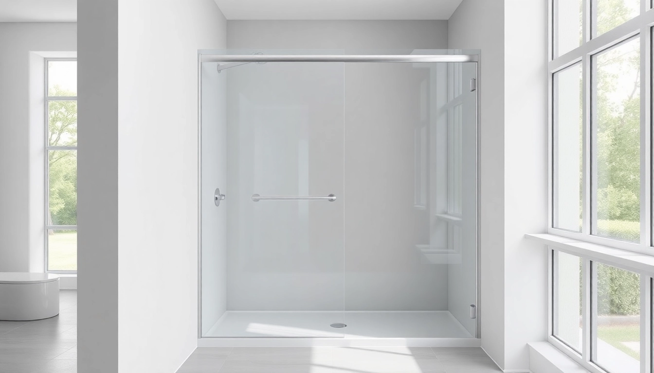 Admire la paroi de douche sirhona dans un design moderne, offrant une élégance minimaliste pour votre salle de bains.