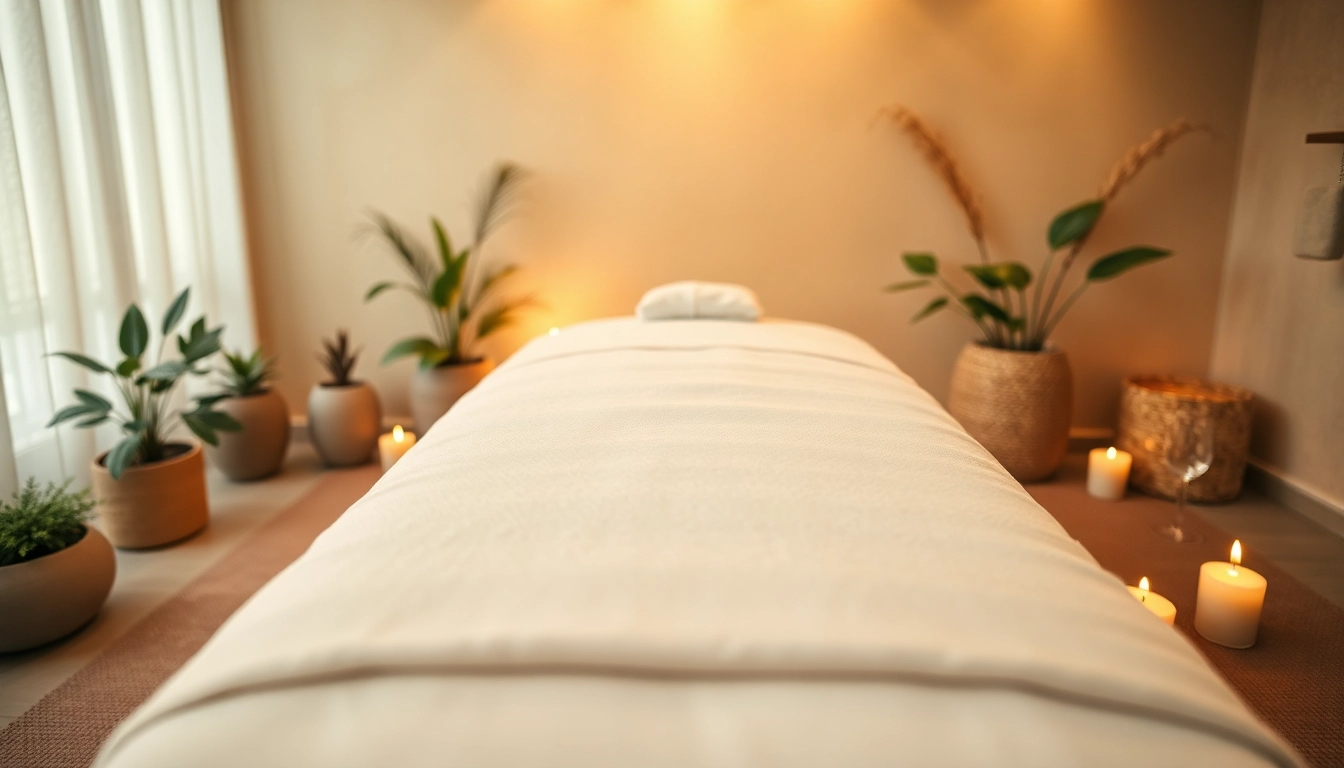 Relaxing spa setup for 출장안마 with tranquil ambiance and soothing colors.