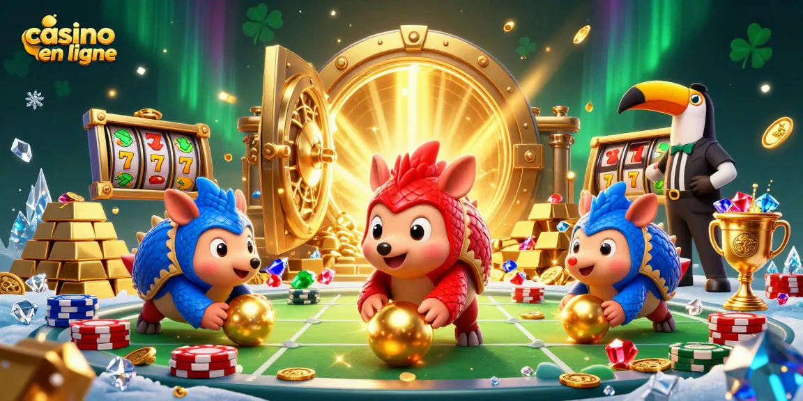 Jouez à des jeux de casino en ligne avec des pangolins rivaux et des trésors scintillants.