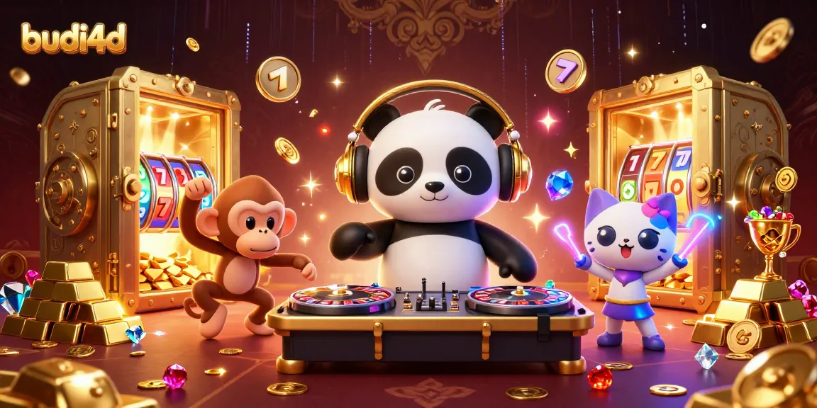 Budi4d offers immersive slot gaming experience with vibrant characters and rich casino elements