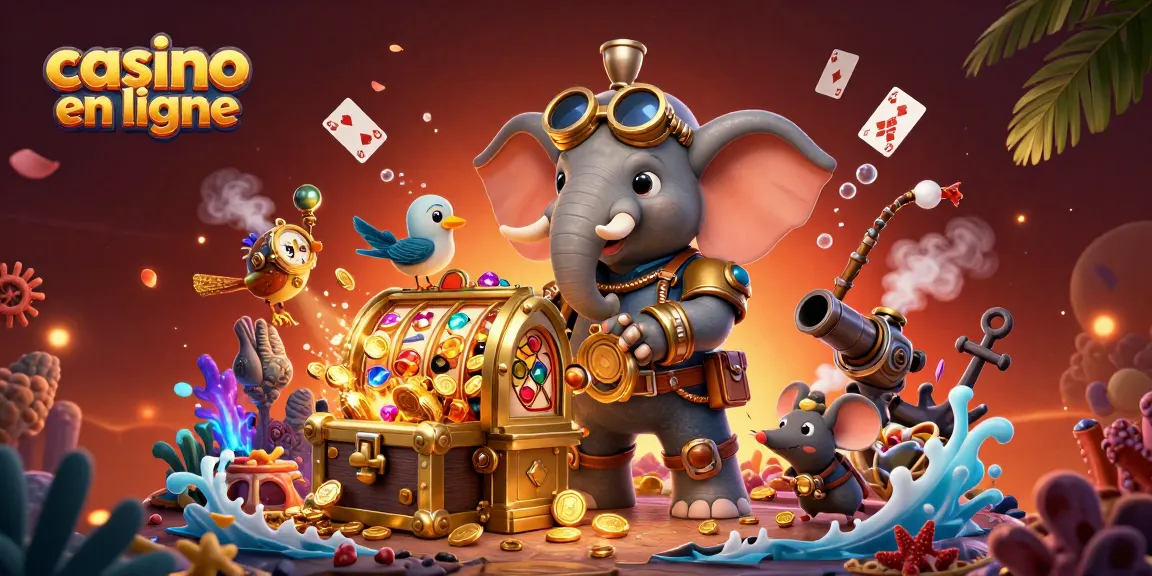 Casino en ligne : découvrez l'univers coloré des machines à sous avec cet éléphant ingénieur steampunk.