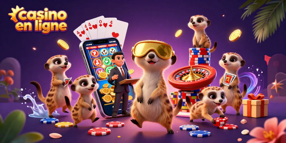 Les suricates organisent un casino en ligne avec un chef de table et des croupiers, attrayant et amusant.