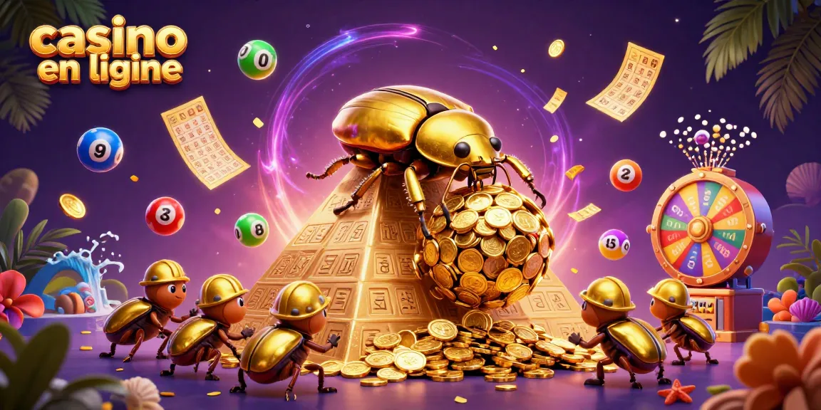 Découvrez les jeux de casino en ligne avec des pièces d'or et des symboles colorés.