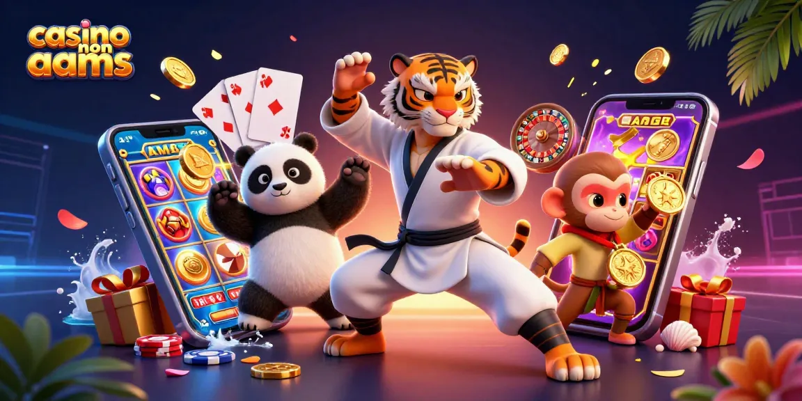 Attività nei migliori casino non AAMS, con tigre kung fu e panda, tra slot e giochi da tavolo.